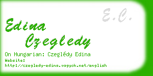 edina czegledy business card